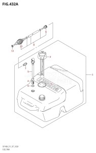 DF115A From 11503F-710001 (E11 E40)  2017 drawing FUEL TANK (DF115AT:E40)