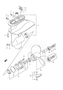 Outboard DF 9.9A drawing Gear Case