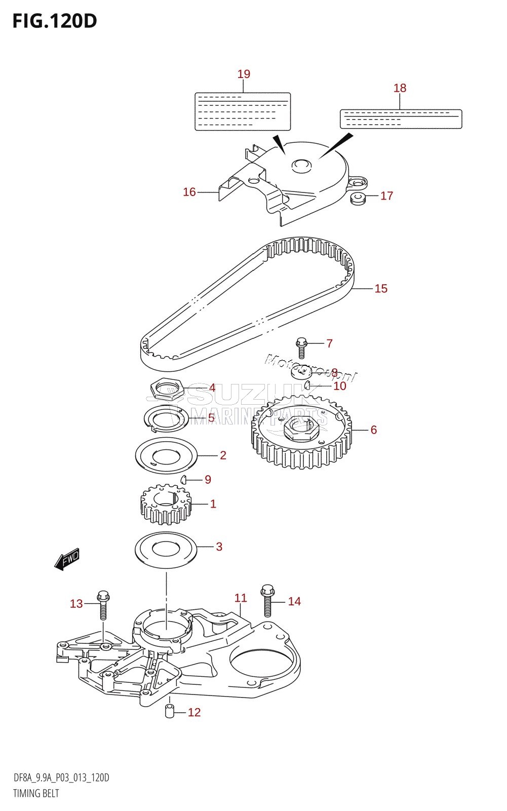 TIMING BELT (DF9.9AR:P03)