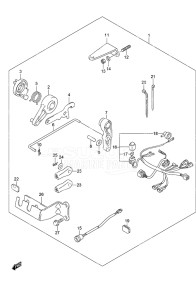 Outboard DF 9.9A drawing Remote Control Parts