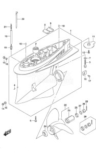 DF 250 drawing Gear Case SS Model