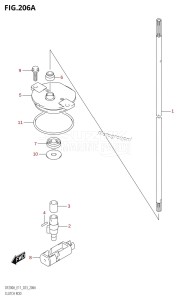 DF175AZ From 17503Z-340001 (E11 E40)  2023 drawing CLUTCH ROD