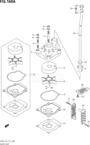 04003F-310001 (2013) 40hp E03-USA (DF40A  DF40AQH  DF40AT  DF40ATH) DF40A drawing WATER PUMP