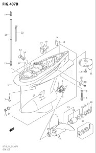 20002F-210001 (2012) 200hp E03-USA (DF200T) DF200 drawing GEAR CASE (DF200Z:E03)