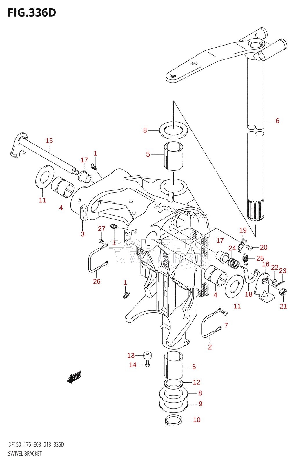 SWIVEL BRACKET (DF175Z:E03)