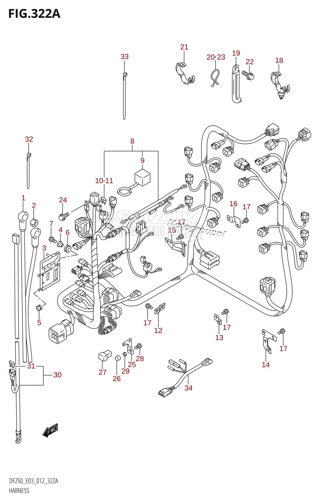 HARNESS (DF200T:E03)