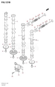 DF250 From 25001F-421001 (E01)  2004 drawing CAMSHAFT (DF250T,DF250Z)