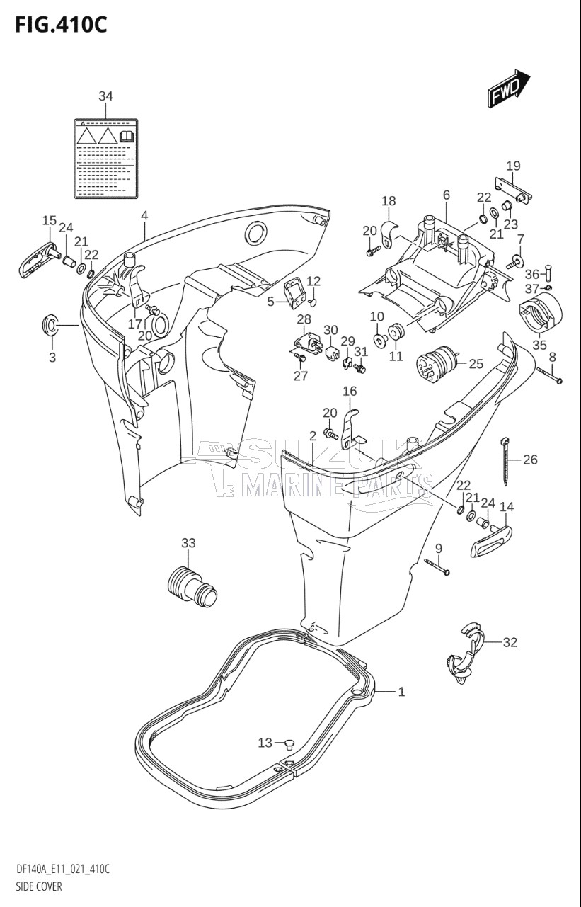 SIDE COVER (DF115AT,DF115AZ,DF140AT,DF140AZ)