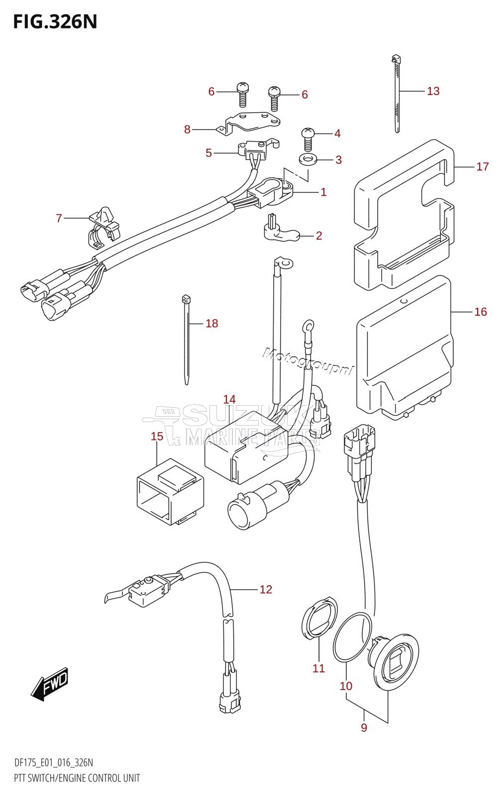 PTT SWITCH /​ ENGINE CONTROL UNIT (DF175Z:E01)