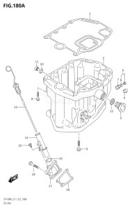 14004Z-240001 (2022) 140hp E11 E40-Gen. Export 1-and 2 (DF140BZG) DF140BZG drawing OIL PAN