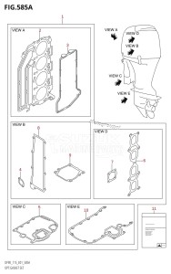 DF115T From 11501F-510001 (E01 E40)  2005 drawing OPT:GASKET SET