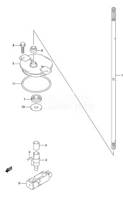 DF 175 drawing Clutch Rod (Model: TG/ZG)