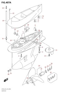 DF250 From 25003F-910001 (E01 E40)  2019 drawing GEAR CASE (DF200T:E01)