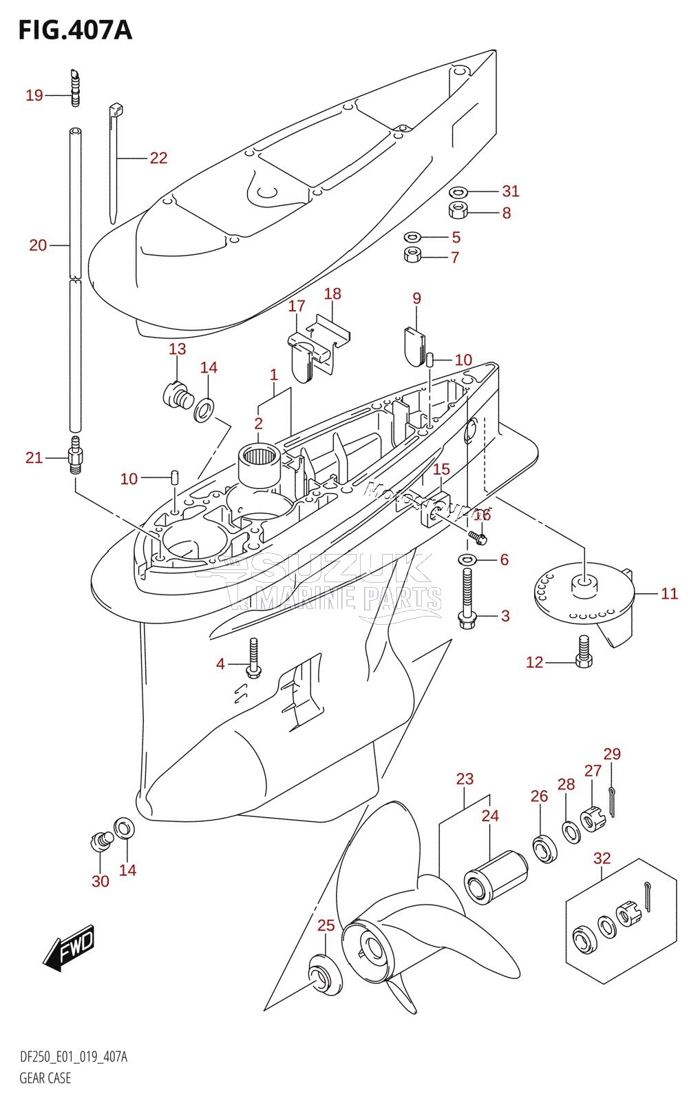 GEAR CASE (DF200T:E01)