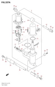 06003F-410001 (2014) 60hp E03-USA (DF60AVT) DF60A drawing TRIM CYLINDER (DF40A)