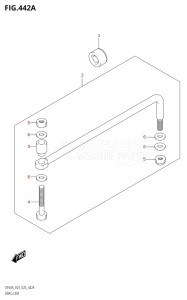 05003F-040001 (2020) 50hp E03-USA (DF50A) DF50A drawing DRAG LINK