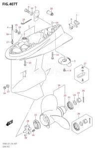 06002F-610001 (2016) 60hp E01 E40-Gen. Export 1 - Costa Rica (DF60A  DF60AQH  DF60ATH) DF60A drawing GEAR CASE (DF60AVTH:E01)