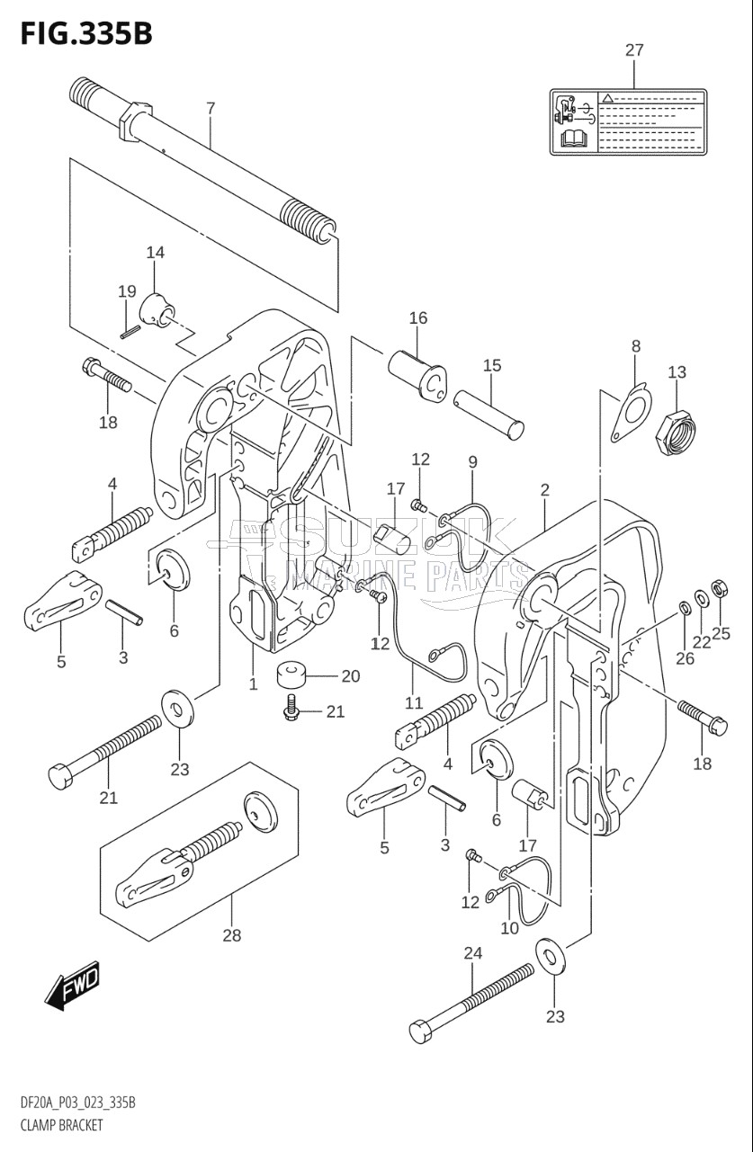 CLAMP BRACKET (SEE NOTE)