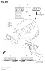 DF30A From 03003F-140001 (P01 P40)  2021 drawing ENGINE COVER (020:(DF30AR,DF30AQ))