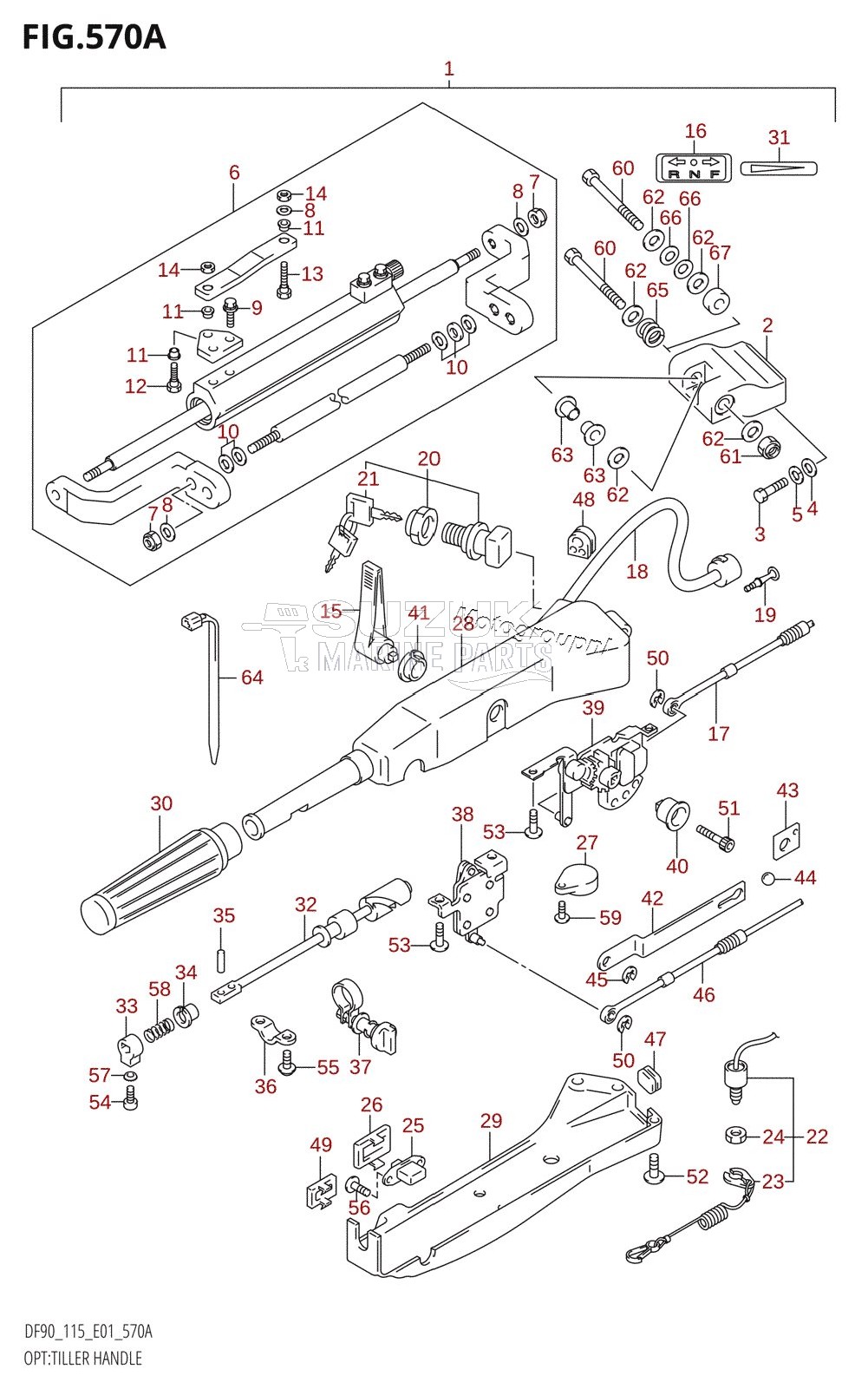 OPT:TILLER HANDLE (K1,K2,K3)