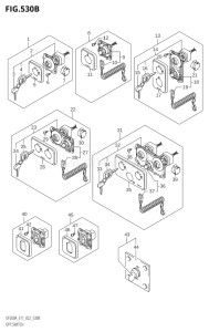 17503F-240001 (2022) 175hp E11 E40-Gen. Export 1-and 2 (DF175AT) DF175A drawing OPT:SWITCH (022:(E03,E11))