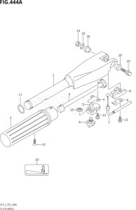 00402F-110001 (2011) 4hp P03-U.S.A (DF4) DF4 drawing TILLER HANDLE