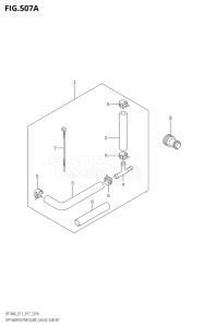 14003F-710001 (2017) 140hp E11 E40-Gen. Export 1-and 2 (DF140AT) DF140A drawing OPT:WATER PRESSURE GAUGE SUB KIT