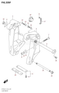 DF115A From 11503F-610001 (E01 E03 E11 E40)  2016 drawing CLAMP BRACKET (DF140AT:E11)