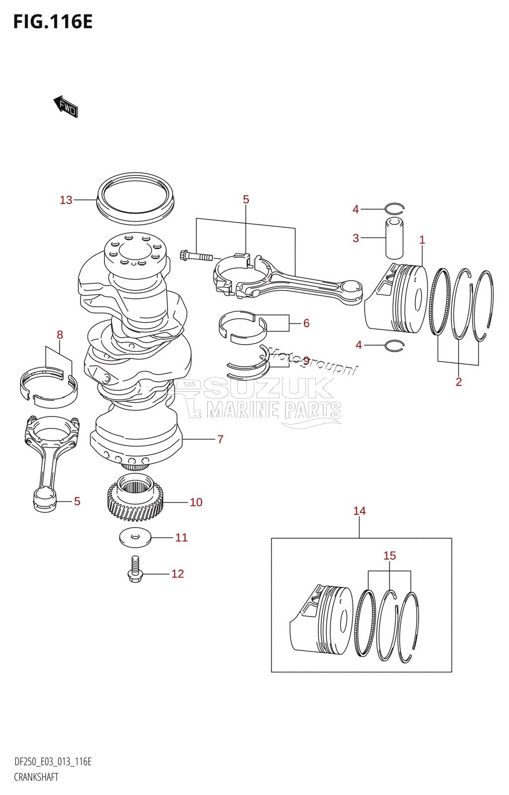 CRANKSHAFT (DF250T:E03)