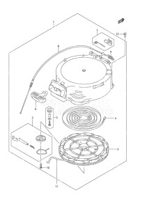 Outboard DF 30 drawing Recoil Starter