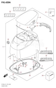 DF100A From 10003F-910001 (E11)  2019 drawing ENGINE COVER (DF100AT)