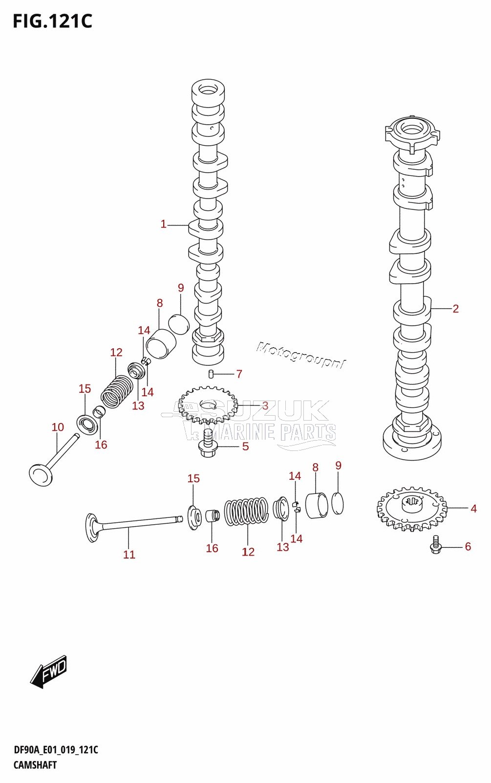 CAMSHAFT (DF90A,DF90ATH,DF100B)