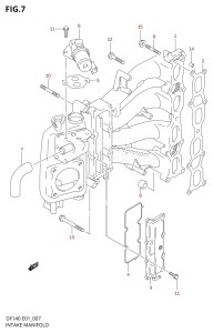 DF140 From 14001F-510001 (E01 E40)  2005 drawing INTAKE MANIFOLD