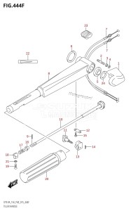 DT15A From 01504-510001 (P36-P40)  2015 drawing TILLER HANDLE (DT15A:P36)