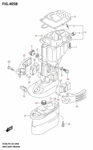 DF20A From 02002F-140001 (E01 P01 P40)  2021 drawing DRIVE SHAFT HOUSING (P40)