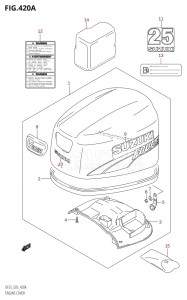 DF25 From 02503F-110001 (E03)  2011 drawing ENGINE COVER (K6,K7,K8,K9)