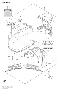 DF175Z From 17502Z-310001 (E03)  2013 drawing ENGINE COVER (DF150Z:E03)