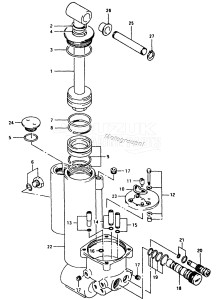 DT40 From 04003-861001 ()  1998 drawing POWER TRIM & TILT (MODEL:94~99)