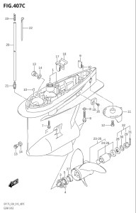 17502Z-510001 (2005) 175hp E03-USA (DF175Z) DF175Z drawing GEAR CASE (DF150Z:E03)