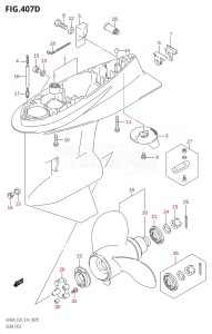 04003F-410001 (2014) 40hp E03-USA (DF40A) DF40A drawing GEAR CASE (DF50AVT)