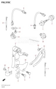 DF150Z From 15002Z-410001 (E03)  2014 drawing SENSOR (DF150Z:E03)