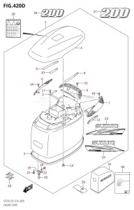 DF200 From 20002F-610001 (E01 E40)  2016 drawing ENGINE COVER (DF200T:E40,DF200Z:E40)