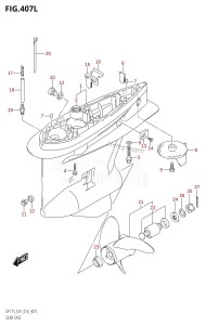 DF175ZG From 17502Z-610001 (E01 E40)  2016 drawing GEAR CASE (DF175TG:E01)