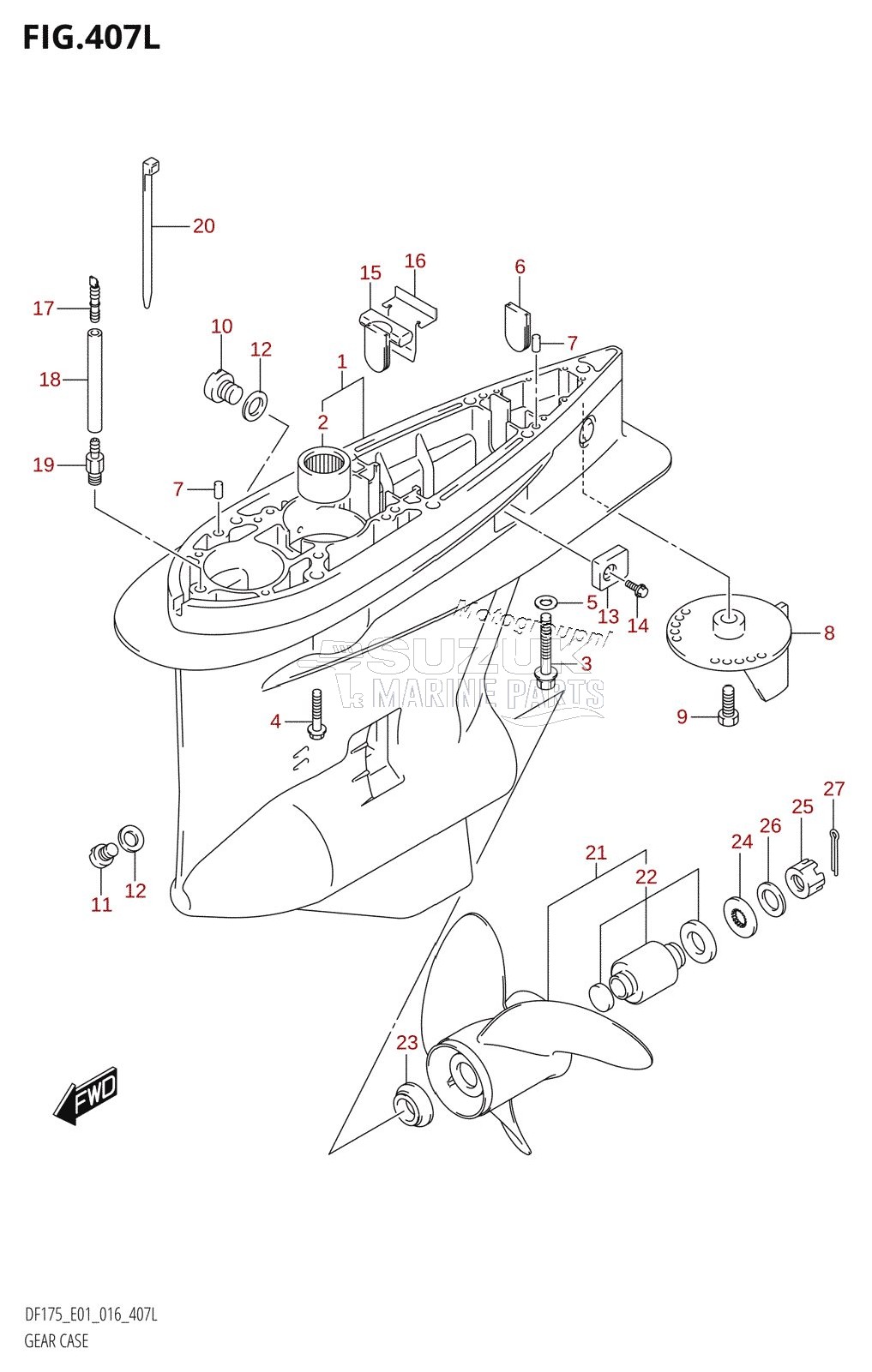 GEAR CASE (DF175TG:E01)