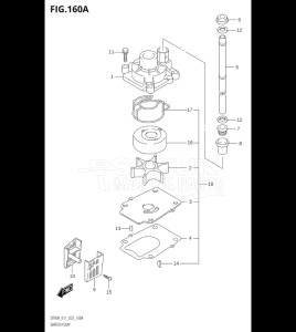 07501F-340001 (2023) 75hp E03-USA (DF75AT) DF75A drawing WATER PUMP