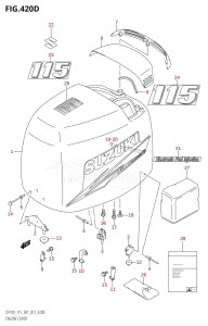 DF100 From 10002F-210001 (E01 E40)  2012 drawing ENGINE COVER (DF115T:E40)