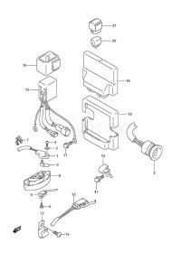 Outboard DF 250 drawing PTT Switch/Engine Control Unit