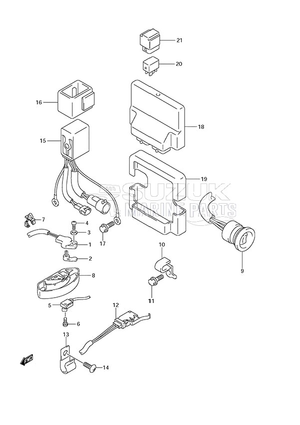 PTT Switch/Engine Control Unit