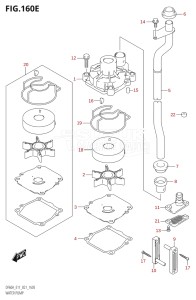 06002F-240001 (2022) 60hp E01 E40 E11-Gen. Export - Costa Rica (DF60AQH  DF60AQH  DF60AT  DF60AT  DF60ATH  DF60ATH) DF60A drawing WATER PUMP (SEE NOTE)