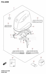 DF200A From 20003F-810001 (E01 E40)  2018 drawing ENGINE COVER (E40)